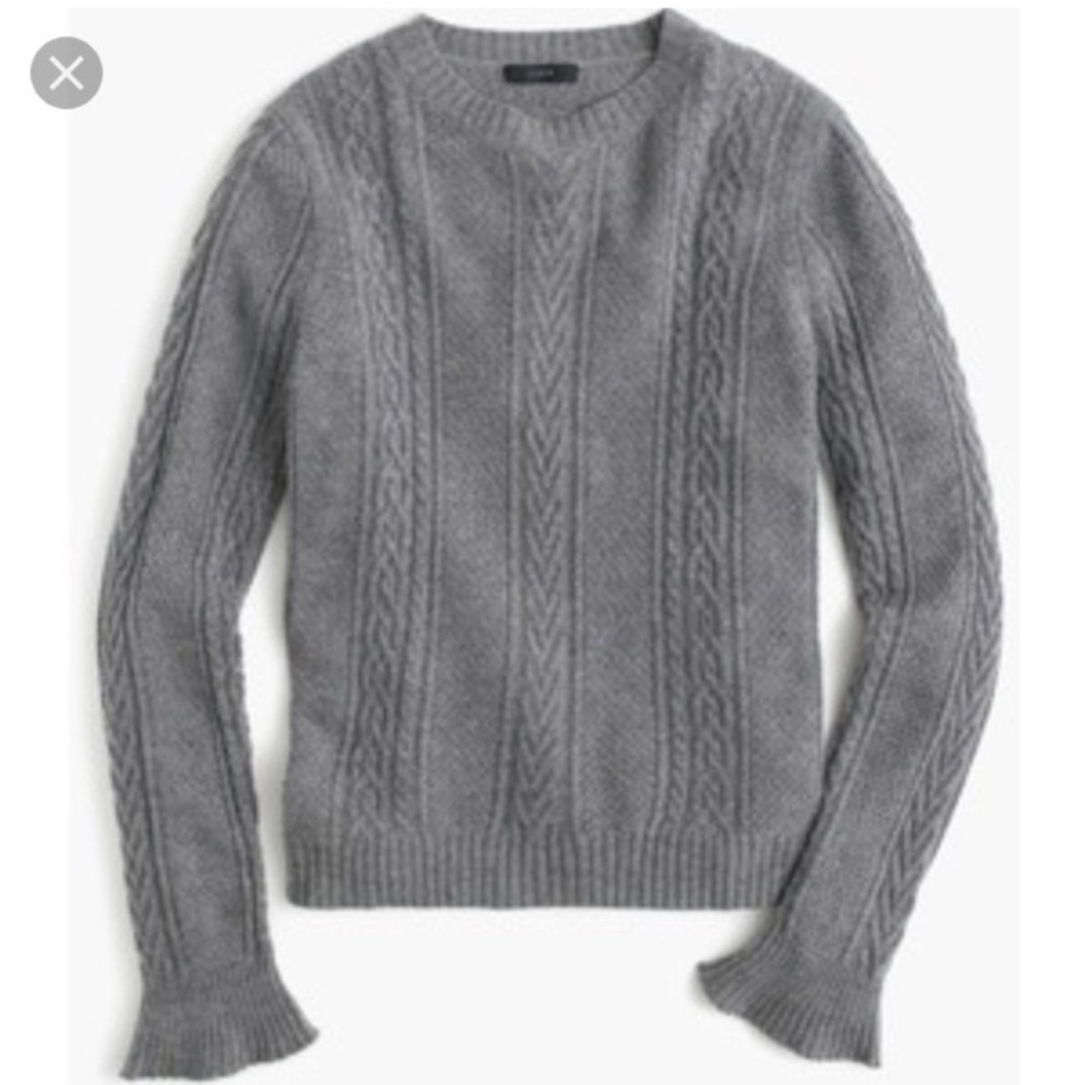 J Crew Sweater with Flutter Sleeves